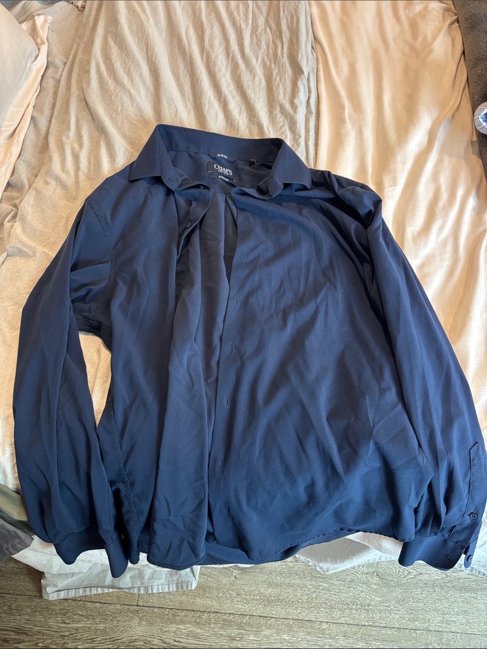 Club Room Men's Dark Navy Button-Up Dress Shirt
